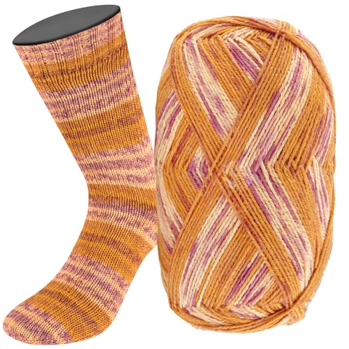 LANA GROSSA Meilenweit Cotone Vegano Isola | 4-fädiger Baumwoll-Sockenklassiker, waschmaschinenfest | Handstrickgarn aus 76% Baumwolle, 14% Polyamid & 10% Polyester | 100g Wolle | 420m Garn von Lana Grossa
