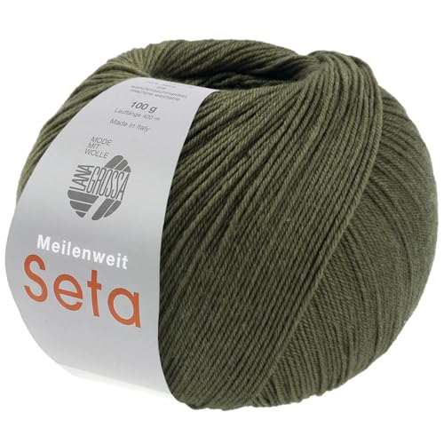 LANA GROSSA Meilenweit Seta Lampone | Sockengarn mit Seidenanteil, waschmaschinenfest | Handstrickgarn 55% Schurwolle (Merino), Polyamid, & Seide | 100g 400m Wolle zum Stricken & Häkeln FB56 von Lana Grossa