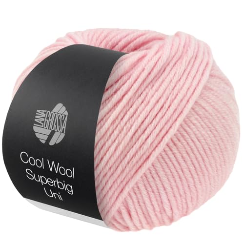 LANA GROSSA Meilenweit Superbig | Pure extrafeine Merinowolle, waschmaschinenfest und filzfrei | Handstrickgarn aus 100% Schurwolle (extrafine) | 50g Wolle zum Stricken% Häkeln | 80m Garn FB 1 von Lana Grossa