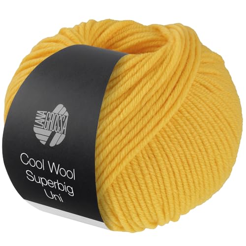 LANA GROSSA Meilenweit Superbig | Pure extrafeine Merinowolle, waschmaschinenfest und filzfrei | Handstrickgarn aus 100% Schurwolle (extrafine) | 50g Wolle zum Stricken% Häkeln | 80m Garn FB 11 von Lana Grossa