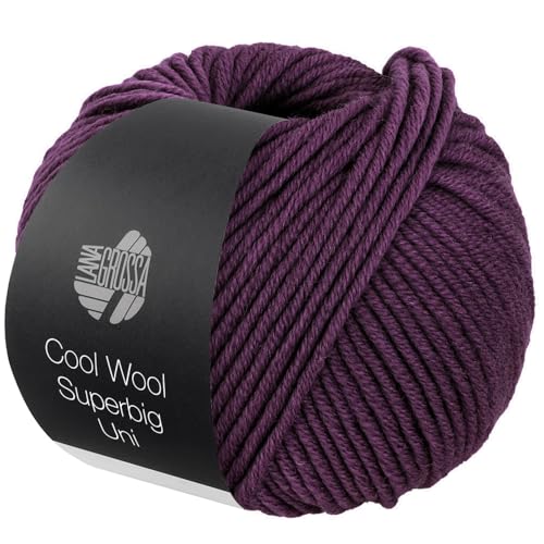 LANA GROSSA Meilenweit Superbig | Pure extrafeine Merinowolle, waschmaschinenfest und filzfrei | Handstrickgarn aus 100% Schurwolle (extrafine) | 50g Wolle zum Stricken% Häkeln | 80m Garn FB 13 von Lana Grossa