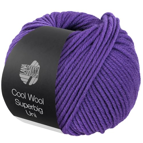 LANA GROSSA Meilenweit Superbig | Pure extrafeine Merinowolle, waschmaschinenfest und filzfrei | Handstrickgarn aus 100% Schurwolle (extrafine) | 50g Wolle zum Stricken% Häkeln | 80m Garn FB 14 von Lana Grossa