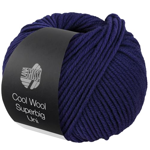 LANA GROSSA Meilenweit Superbig | Pure extrafeine Merinowolle, waschmaschinenfest und filzfrei | Handstrickgarn aus 100% Schurwolle (extrafine) | 50g Wolle zum Stricken% Häkeln | 80m Garn FB 17 von Lana Grossa