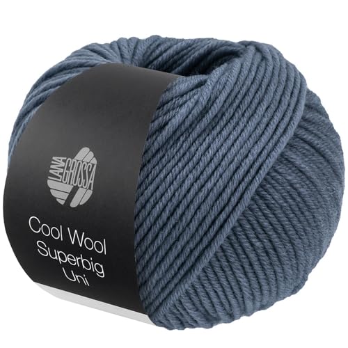 LANA GROSSA Meilenweit Superbig | Pure extrafeine Merinowolle, waschmaschinenfest und filzfrei | Handstrickgarn aus 100% Schurwolle (extrafine) | 50g Wolle zum Stricken% Häkeln | 80m Garn FB 18 von Lana Grossa