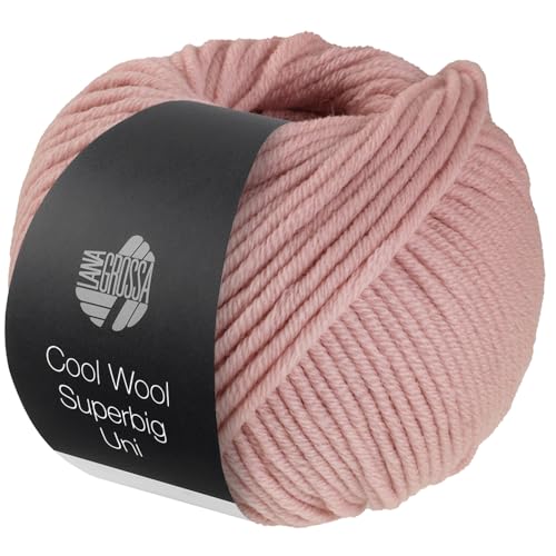 LANA GROSSA Meilenweit Superbig | Pure extrafeine Merinowolle, waschmaschinenfest und filzfrei | Handstrickgarn aus 100% Schurwolle (extrafine) | 50g Wolle zum Stricken% Häkeln | 80m Garn FB 2 von Lana Grossa