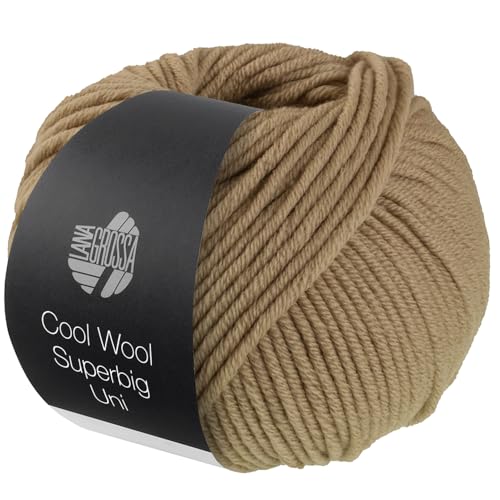 LANA GROSSA Meilenweit Superbig | Pure extrafeine Merinowolle, waschmaschinenfest und filzfrei | Handstrickgarn aus 100% Schurwolle (extrafine) | 50g Wolle zum Stricken% Häkeln | 80m Garn FB 23 von Lana Grossa
