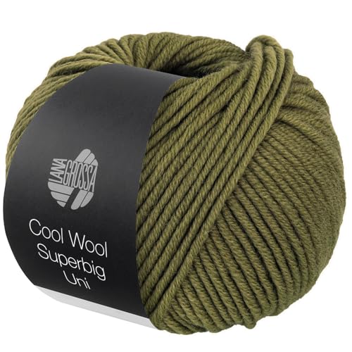 LANA GROSSA Meilenweit Superbig | Pure extrafeine Merinowolle, waschmaschinenfest und filzfrei | Handstrickgarn aus 100% Schurwolle (extrafine) | 50g Wolle zum Stricken% Häkeln | 80m Garn FB 24 von Lana Grossa