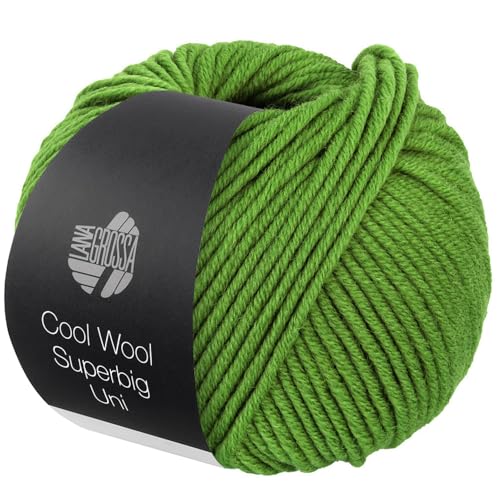 LANA GROSSA Meilenweit Superbig | Pure extrafeine Merinowolle, waschmaschinenfest und filzfrei | Handstrickgarn aus 100% Schurwolle (extrafine) | 50g Wolle zum Stricken% Häkeln | 80m Garn FB 25 von Lana Grossa