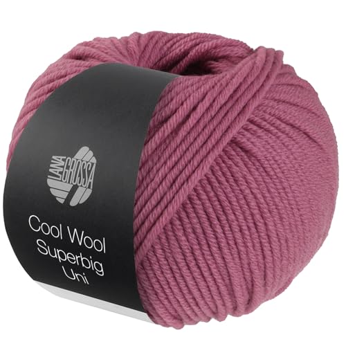 LANA GROSSA Meilenweit Superbig | Pure extrafeine Merinowolle, waschmaschinenfest und filzfrei | Handstrickgarn aus 100% Schurwolle (extrafine) | 50g Wolle zum Stricken% Häkeln | 80m Garn FB 3 von Lana Grossa