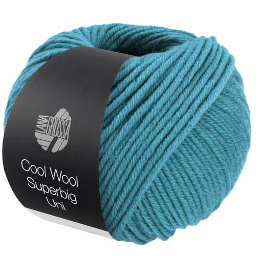 LANA GROSSA Meilenweit Superbig | Pure extrafeine Merinowolle, waschmaschinenfest und filzfrei | Handstrickgarn aus 100% Schurwolle (extrafine) | 50g Wolle zum Stricken% Häkeln | 80m Garn FB 31 von Lana Grossa
