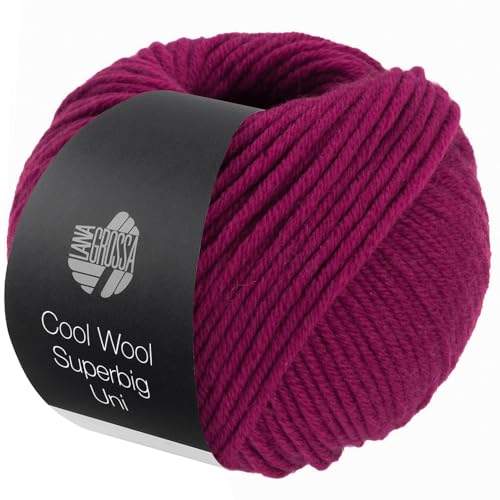 LANA GROSSA Meilenweit Superbig | Pure extrafeine Merinowolle, waschmaschinenfest und filzfrei | Handstrickgarn aus 100% Schurwolle (extrafine) | 50g Wolle zum Stricken% Häkeln | 80m Garn FB 5 von Lana Grossa