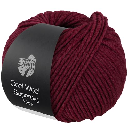 LANA GROSSA Meilenweit Superbig | Pure extrafeine Merinowolle, waschmaschinenfest und filzfrei | Handstrickgarn aus 100% Schurwolle (extrafine) | 50g Wolle zum Stricken% Häkeln | 80m Garn FB 6 von Lana Grossa