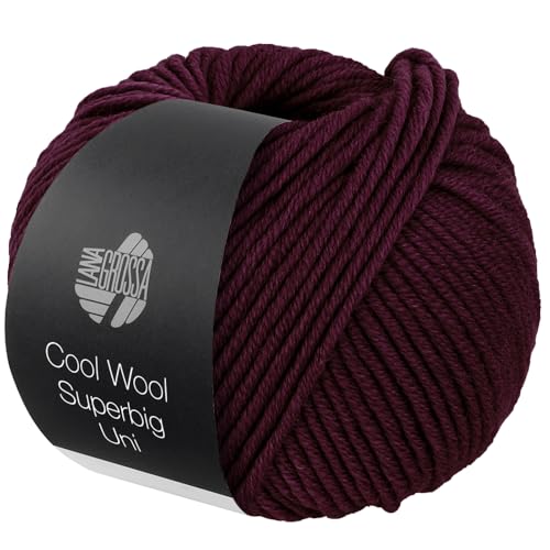 LANA GROSSA Meilenweit Superbig | Pure extrafeine Merinowolle, waschmaschinenfest und filzfrei | Handstrickgarn aus 100% Schurwolle (extrafine) | 50g Wolle zum Stricken% Häkeln | 80m Garn FB 7 von Lana Grossa