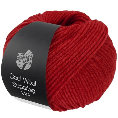LANA GROSSA Meilenweit Superbig | Pure extrafeine Merinowolle, waschmaschinenfest und filzfrei | Handstrickgarn aus 100% Schurwolle (extrafine) | 50g Wolle zum Stricken% Häkeln | 80m Garn FB 9 von Lana Grossa