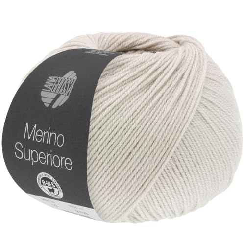LANA GROSSA Merino Superiore | Pure, extrafeine Merinowolle waschmaschinenfest und filzfrei | Handstrickgarn aus 100% Schurwolle (Merino extrafein) | 50g Wolle zum Stricken & Häkeln | 180m Garn FB4 von Lana Grossa