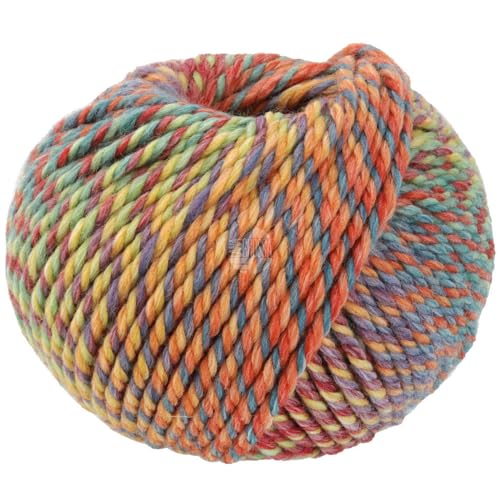 LANA GROSSA Merino Twister | 3-fach verzwirntes Dochtgarn aus Merino superwash & Acryl (Premium anti-pilling) | Bedruckter Farbverlauf im Einzelfaden | 100g Wolle zum Stricken & Häkeln | 80m Garn von Lana Grossa
