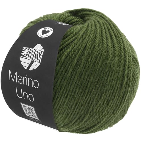 LANA GROSSA Merino Uno | Klassische Merinowolle mit Superwash-Ausrüstung | Handstrickgarn aus 100% Schurwolle (Merino) | 50g Wolle zum Stricken & Häkeln | 125m Garn FB20 von Lana Grossa
