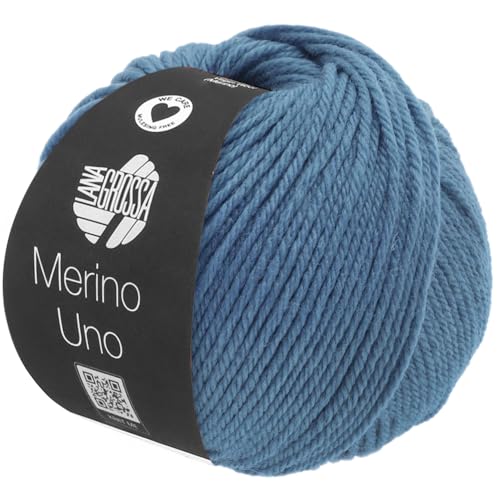 LANA GROSSA Merino Uno | Klassische Merinowolle mit Superwash-Ausrüstung | Handstrickgarn aus 100% Schurwolle (Merino) | 50g Wolle zum Stricken & Häkeln | 125m Garn FB27 von Lana Grossa