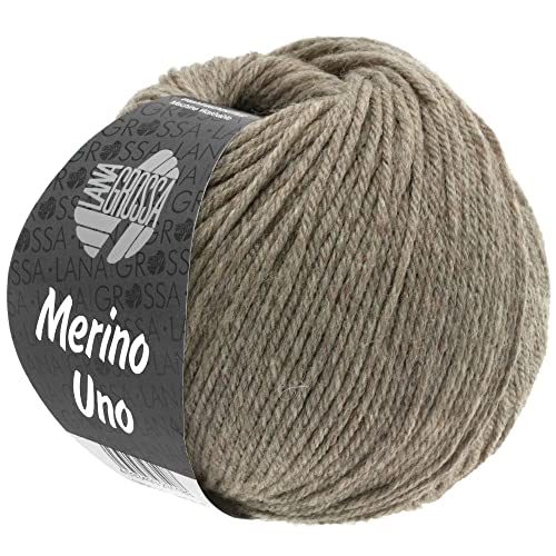 LANA GROSSA Merino Uno | Klassische Merinowolle mit Superwash-Ausrüstung | Handstrickgarn aus 100% Schurwolle (Merino) | 50g Wolle zum Stricken & Häkeln | 125m Garn von Lana Grossa