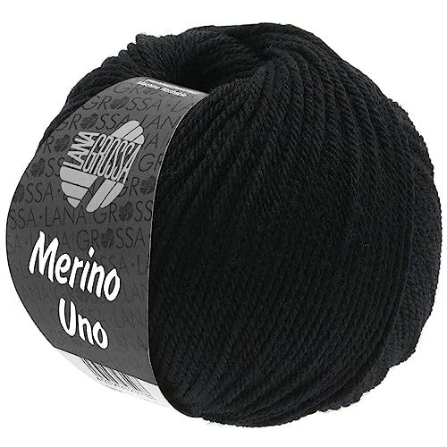 LANA GROSSA Merino Uno | Klassische Merinowolle mit Superwash-Ausrüstung | Handstrickgarn aus 100% Schurwolle (Merino) | 50g Wolle zum Stricken & Häkeln | 125m Garn von Lana Grossa