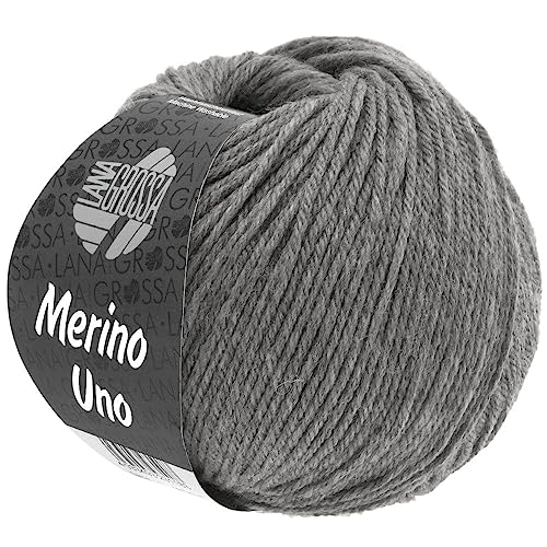 LANA GROSSA Merino Uno | Klassische Merinowolle mit Superwash-Ausrüstung | Handstrickgarn aus 100% Schurwolle (Merino) | 50g Wolle zum Stricken & Häkeln | 125m Garn von Lana Grossa