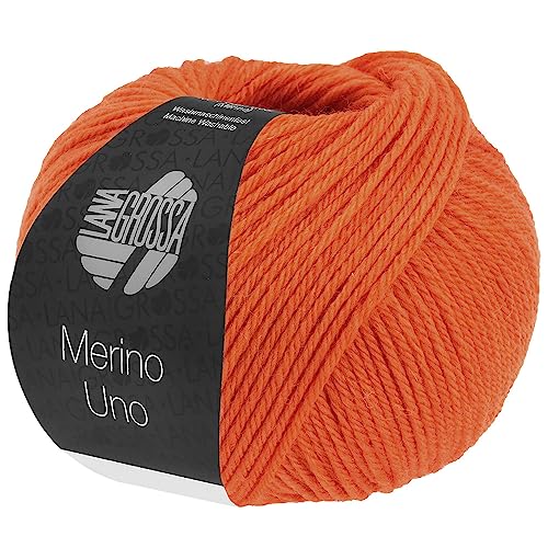 LANA GROSSA Merino Uno | Klassische Merinowolle mit Superwash-Ausrüstung | Handstrickgarn aus 100% Schurwolle (Merino) | 50g Wolle zum Stricken & Häkeln | 125m Garn von Lana Grossa