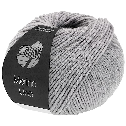 LANA GROSSA Merino Uno | Klassische Merinowolle mit Superwash-Ausrüstung | Handstrickgarn aus 100% Schurwolle (Merino) | 50g Wolle zum Stricken & Häkeln | 125m Garn von Lana Grossa