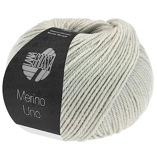 LANA GROSSA Merino Uno | Klassische Merinowolle mit Superwash-Ausrüstung | Handstrickgarn aus 100% Schurwolle (Merino) | 50g Wolle zum Stricken & Häkeln | 125m Garn von Lana Grossa