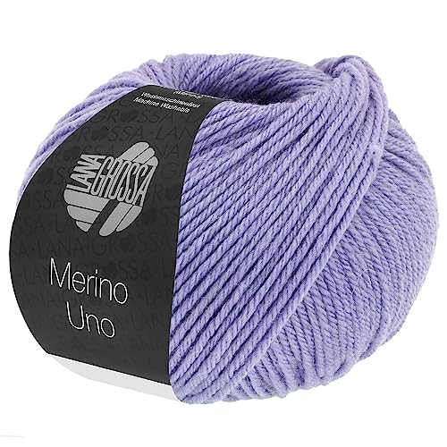 LANA GROSSA Merino Uno | Klassische Merinowolle mit Superwash-Ausrüstung | Handstrickgarn aus 100% Schurwolle (Merino) | 50g Wolle zum Stricken & Häkeln | 125m Garn von Lana Grossa