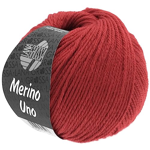 LANA GROSSA Merino Uno | Klassische Merinowolle mit Superwash-Ausrüstung | Handstrickgarn aus 100% Schurwolle (Merino) | 50g Wolle zum Stricken & Häkeln | 125m Garn FB31 von Lana Grossa