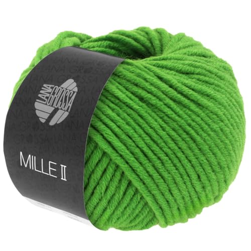 LANA GROSSA Mille II | Strapazierfähiges Mischgarn mit Merinowolle, waschmaschinenfest | Handstrickgarn aus 50% Schurwolle & 50% Acryl | 50g Wolle zum Stricken & Häkeln | 55m Garn FB71 von Lana Grossa