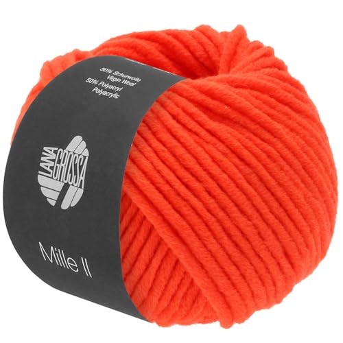LANA GROSSA Mill II | Strapazierfähiges Mischgarn mit Merinowolle, waschmaschinenfest | Handstrickgarn aus 50% Schurwolle & 50% Acryl | 50g Wolle zum Stricken & Häkeln | 55m Garn LANA GROSSA Mill II | Strapazierfähiges Mischgarn mit Merinowolle, waschmaschinenfest | Handstrickgarn aus 50% Schurwolle & 50% Acryl | 50g Wolle zum Stricken & Häkeln | 55m Garn von Lana Grossa