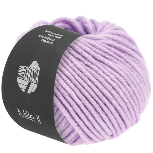 LANA GROSSA Mill II | Strapazierfähiges Mischgarn mit Merinowolle, waschmaschinenfest | Handstrickgarn aus 50% Schurwolle & 50% Acryl | 50g Wolle zum Stricken & Häkeln | 55m Garn LANA GROSSA Mill II | Strapazierfähiges Mischgarn mit Merinowolle, waschmaschinenfest | Handstrickgarn aus 50% Schurwolle & 50% Acryl | 50g Wolle zum Stricken & Häkeln | 55m Garn von Lana Grossa