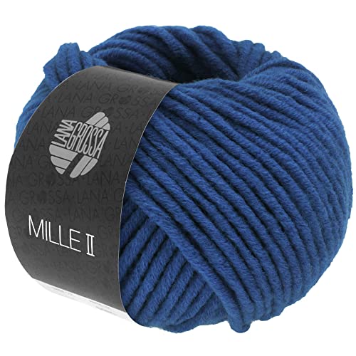 LANA GROSSA Mille II | Strapazierfähiges Mischgarn mit Merinowolle, waschmaschinenfest | Handstrickgarn aus 50% Schurwolle & 50% Acryl | 50g Wolle zum Stricken & Häkeln | 55m Garn FB154 von Lana Grossa