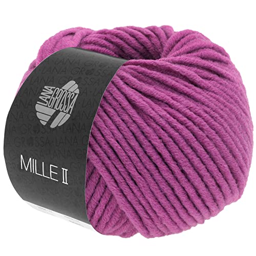 LANA GROSSA Mill II | Strapazierfähiges Mischgarn mit Merinowolle, waschmaschinenfest | Handstrickgarn aus 50% Schurwolle & 50% Acryl | 50g Wolle zum Stricken & Häkeln | 55m Garn LANA GROSSA Mill II | Strapazierfähiges Mischgarn mit Merinowolle, waschmaschinenfest | Handstrickgarn aus 50% Schurwolle & 50% Acryl | 50g Wolle zum Stricken & Häkeln | 55m Garn von Lana Grossa