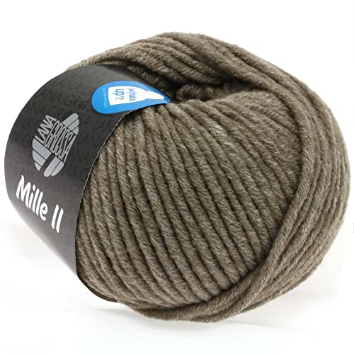 LANA GROSSA Mille II | Strapazierfähiges Mischgarn mit Merinowolle, waschmaschinenfest | Handstrickgarn aus 50% Schurwolle & 50% Acryl | 50g Wolle zum Stricken & Häkeln | 55m Garn FB52 LANA GROSSA Mille II | Strapazierfähiges Mischgarn mit Merinowolle, waschmaschinenfest | Handstrickgarn aus 50% Schurwolle & 50% Acryl | 50g Wolle zum Stricken & Häkeln | 55m Garn FB52 von Lana Grossa
