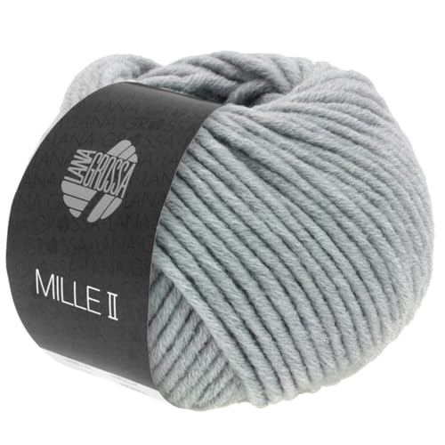 LANA GROSSA Mill II | Strapazierfähiges Mischgarn mit Merinowolle, waschmaschinenfest | Handstrickgarn aus 50% Schurwolle & 50% Acryl | 50g Wolle zum Stricken & Häkeln | 55m Garn LANA GROSSA Mill II | Strapazierfähiges Mischgarn mit Merinowolle, waschmaschinenfest | Handstrickgarn aus 50% Schurwolle & 50% Acryl | 50g Wolle zum Stricken & Häkeln | 55m Garn von Lana Grossa