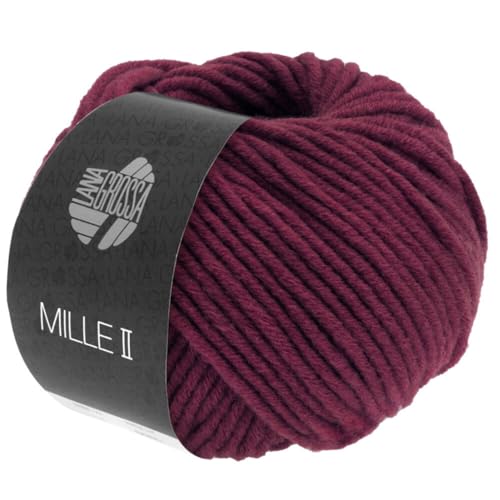 LANA GROSSA Mill II | Strapazierfähiges Mischgarn mit Merinowolle, waschmaschinenfest | Handstrickgarn aus 50% Schurwolle & 50% Acryl | 50g Wolle zum Stricken & Häkeln | 55m Garn LANA GROSSA Mill II | Strapazierfähiges Mischgarn mit Merinowolle, waschmaschinenfest | Handstrickgarn aus 50% Schurwolle & 50% Acryl | 50g Wolle zum Stricken & Häkeln | 55m Garn von Lana Grossa