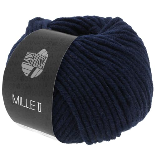 LANA GROSSA Mill II | Strapazierfähiges Mischgarn mit Merinowolle, waschmaschinenfest | Handstrickgarn aus 50% Schurwolle & 50% Acryl | 50g Wolle zum Stricken & Häkeln | 55m Garn LANA GROSSA Mill II | Strapazierfähiges Mischgarn mit Merinowolle, waschmaschinenfest | Handstrickgarn aus 50% Schurwolle & 50% Acryl | 50g Wolle zum Stricken & Häkeln | 55m Garn von Lana Grossa