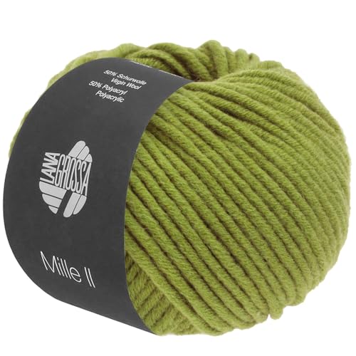 LANA GROSSA Mille II | Strapazierfähiges Mischgarn mit Merinowolle, waschmaschinenfest | Handstrickgarn aus 50% Schurwolle & 50% Acryl | 50g Wolle zum Stricken & Häkeln | 55m Garn FB162 LANA GROSSA Mille II | Strapazierfähiges Mischgarn mit Merinowolle, waschmaschinenfest | Handstrickgarn aus 50% Schurwolle & 50% Acryl | 50g Wolle zum Stricken & Häkeln | 55m Garn FB162 von Lana Grossa