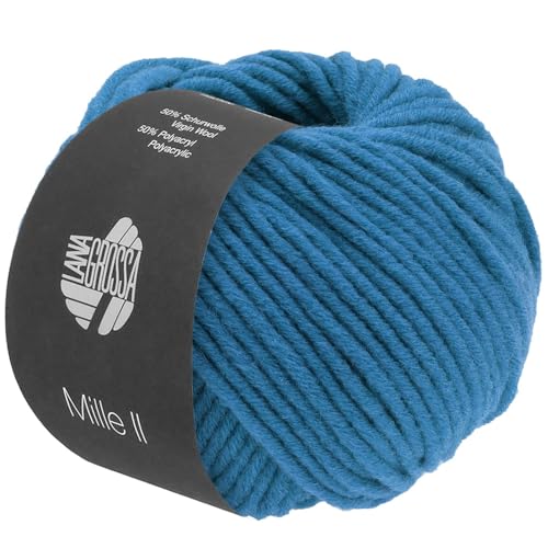 LANA GROSSA Mille II | Strapazierfähiges Mischgarn mit Merinowolle, waschmaschinenfest | Handstrickgarn aus 50% Schurwolle & 50% Acryl | 50g Wolle zum Stricken & Häkeln | 55m Garn FB167 LANA GROSSA Mille II | Strapazierfähiges Mischgarn mit Merinowolle, waschmaschinenfest | Handstrickgarn aus 50% Schurwolle & 50% Acryl | 50g Wolle zum Stricken & Häkeln | 55m Garn FB167 von Lana Grossa