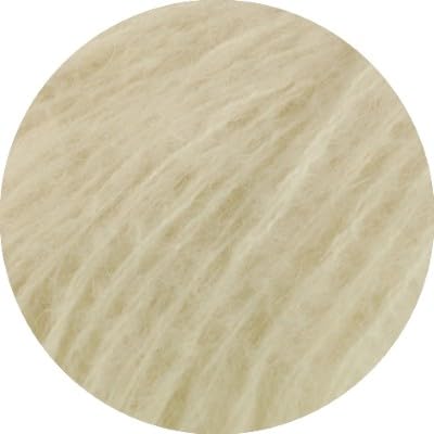 LANA GROSSA Mohair Di Gio | Locker verzwirntes Garn | Handstrickgarn aus 55% Mohair (Superkid) & 45% Schurwolle (Merino superfein) | 50g Wolle zum Stricken & Häkeln | 85m Garn FB 9 von Lana Grossa