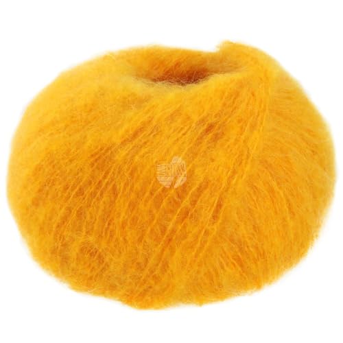 LANA GROSSA Mohair Moda | Klassisches Mohairgarn | Handstrickgarn aus 70% Mohair (Kid), 20% Schurwolle (Merino superfein) & 10% Polyamid | 50g Wolle zum Stricken & Häkeln | 140m Garn von Lana Grossa