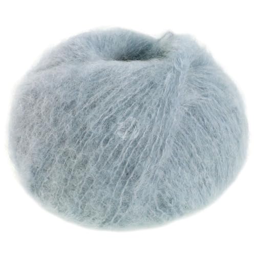 LANA GROSSA Mohair Moda | Klassisches Mohairgarn | Handstrickgarn aus 70% Mohair (Kid), 20% Schurwolle (Merino superfein) & 10% Polyamid | 50g Wolle zum Stricken & Häkeln | 140m Garn von Lana Grossa