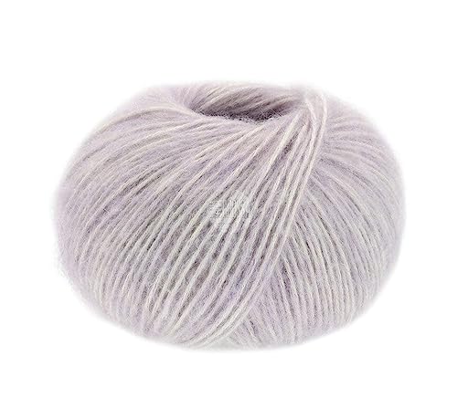 LANA GROSSA Natural Alpaca Pelo | Flauschige Netzgarnstruktur aus Baumwolle gefüllt mit Baby Alpakafasern und Merino Schurwolle | 50g Wolle zum Stricken & Häkeln | 125m Garn von Lana Grossa