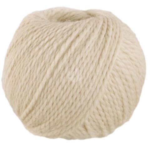 LANA GROSSA Natural Lama Chunky | Voluminöses Garn aus feinen Baby-Lama Fasern | Handstrickgarn aus 100% Lama (Baby) | 50g Wolle zum Stricken & Häkeln | 70m Garn von Lana Grossa
