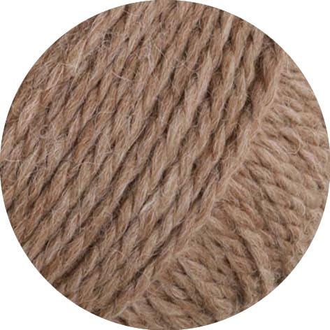 LANA GROSSA Natural Lama Chunky | Voluminöses Garn aus feinen Baby-Lama Fasern | Handstrickgarn aus 100% Lama (Baby) | 50g Wolle zum Stricken & Häkeln | 70m Garn von Lana Grossa