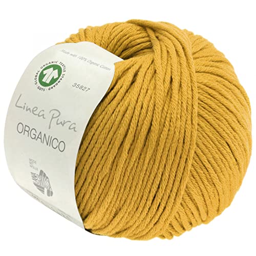 LANA GROSSA Organico | Klassiker aus Bio-Baumwolle | Handstrickgarn aus 100% Bio Baumwolle | 50g Wolle zum Stricken & Häkeln | 90m Garn von Lana Grossa