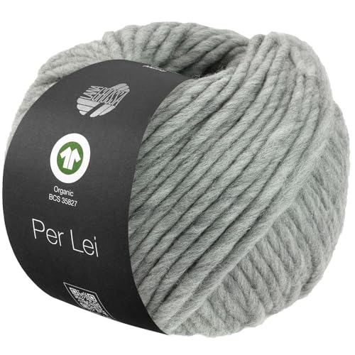 LANA GROSSA Per Lei GOTS | Klassisches Merino-Dochtgarn, GOTS zertifiziert | Handstrickgarn aus 100% Schurwolle | 50g Wolle zum Stricken & Häkeln | 60m Garn FB 7 von Lana Grossa