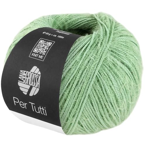 LANA GROSSA Per Tutti | Leichtes Baumwollgarn mit glänzenden, glatten Abschnitten und zartem Flausch | Handstrickgarn aus 70% Baumwolle & 30% Polyamid | 50g Wolle zum Stricken & Häkeln | 180m Garn LANA GROSSA Per Tutti | Leichtes Baumwollgarn mit glänzenden, glatten Abschnitten und zartem Flausch | Handstrickgarn aus 70% Baumwolle & 30% Polyamid | 50g Wolle zum Stricken & Häkeln | 180m Garn von Lana Grossa